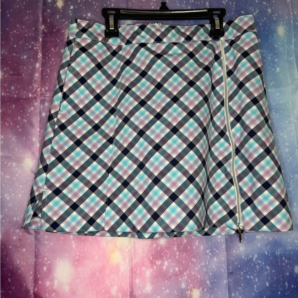 Lady Hagen plaid zip up skirt 🛍
